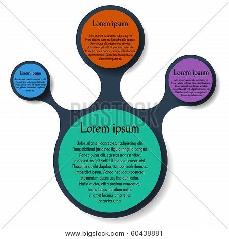 Metaball round diagram infographics