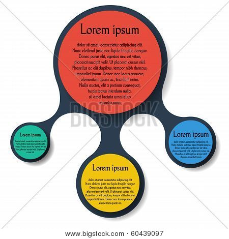 Metaball round diagram infographics