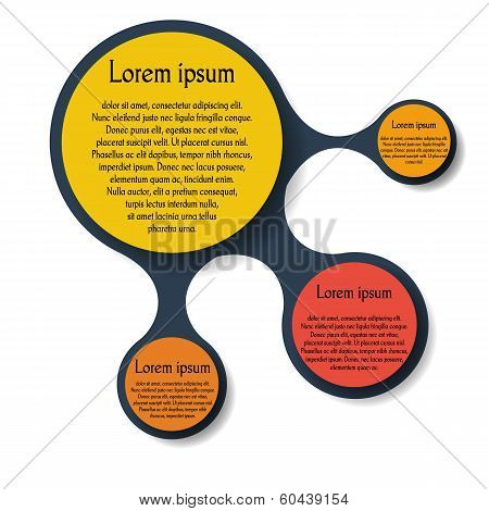 Metaball round diagram infographics