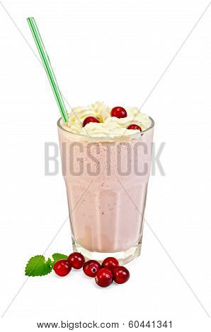 Milkshake With Cranberries And Cream