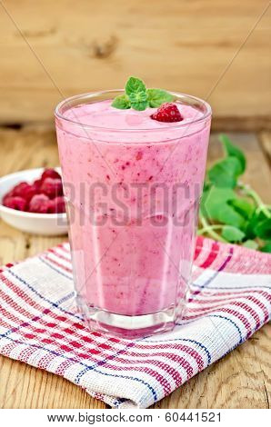 Milkshake With Raspberries On Board
