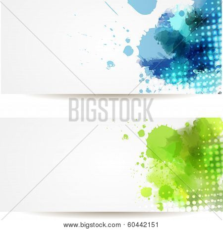Two Watercolor Banners