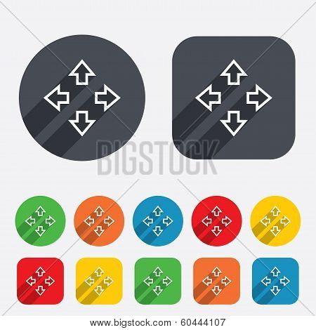 Fullscreen sign icon. Arrows symbol.
