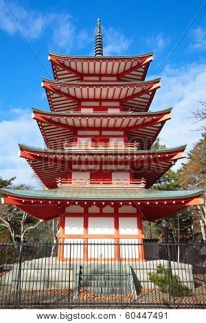 japan red pagoda