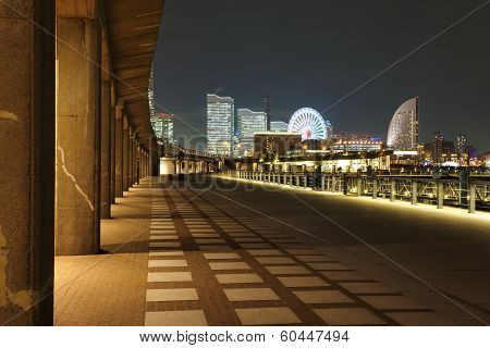 view of yokohama skyline at minato-mirai area