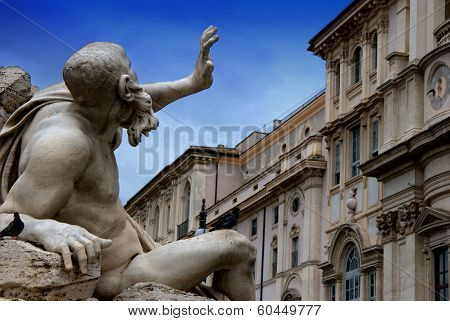 Square Navona In Rome,italy