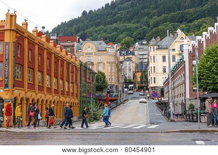 Cityscape of Bergen, Norway