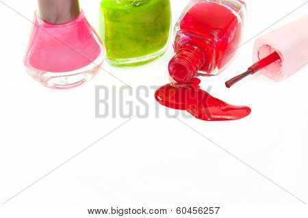 Close Up Of Bottles Nail Polish