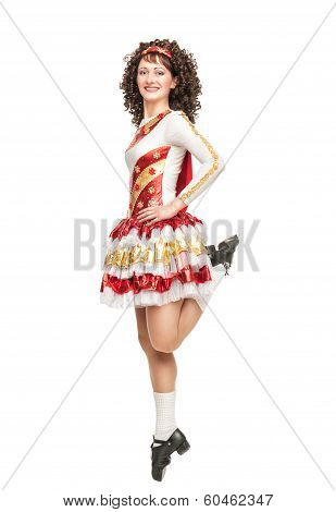 Irish Dancer In Hard Shoes Dancing