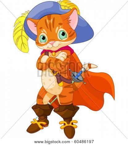 Puss in boots. Cartoon character