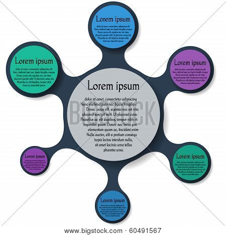 Metaball template colorful round diagram infographics for presentations