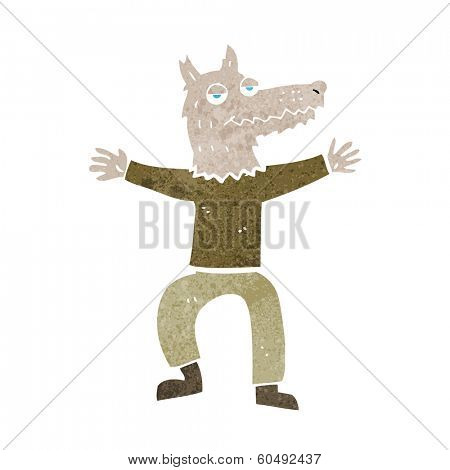 cartoon wolf man