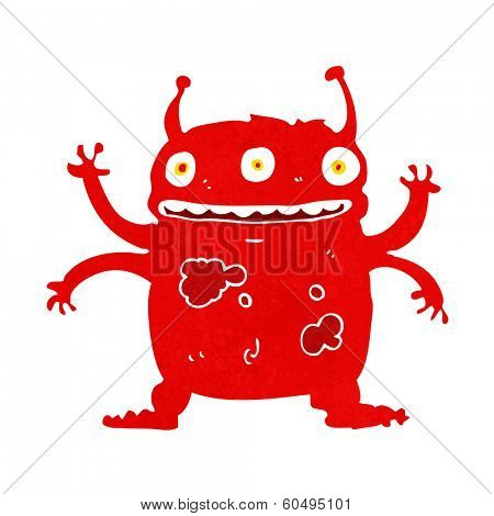 cartoon alien monster