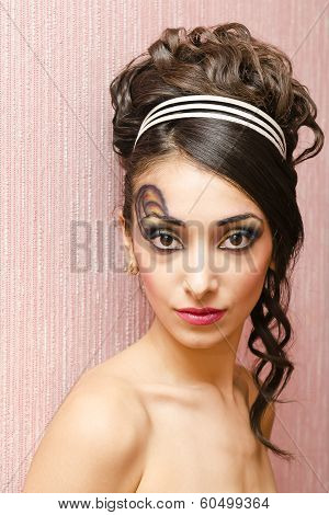 beautiful young girl with makeup