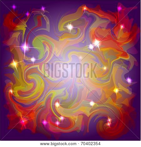 Abstract space colors background with light stars