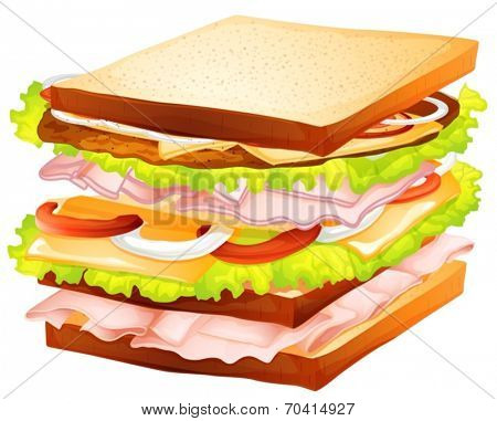 Illustration of a healthy sandwiches