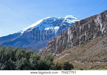 View of the Chimborazo volcano