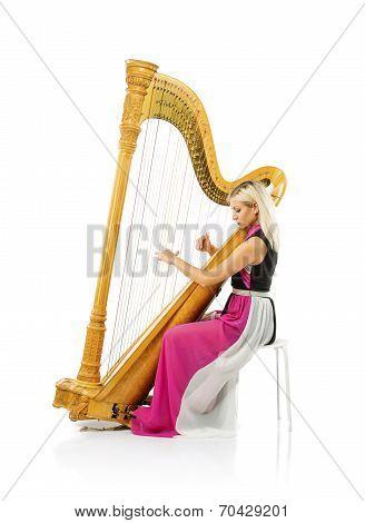 Woman with harp