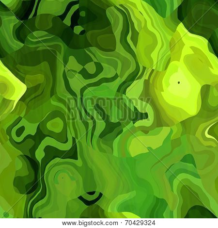 art abstract colorful chaotic waves seamless pattern in Klimt style; background in yellow and green colors