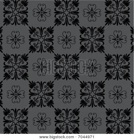 シームレスなダマスク織の壁紙