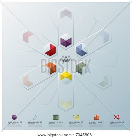 Modern Fusion Hexagon Geometric Shape Business Infographic