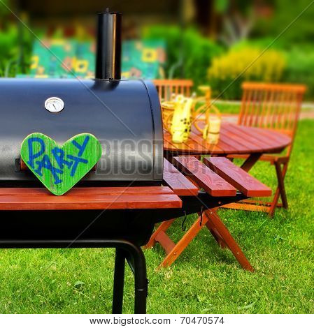 Bbq Summer Backyard Party Scene