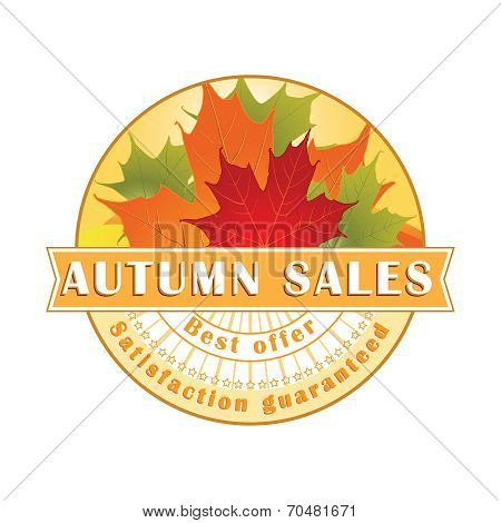 Autumn Sales Stamp / Label.
