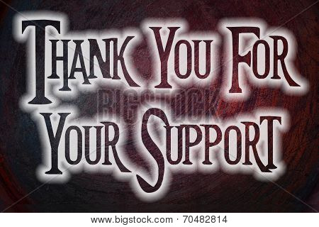 Thank You For Your Support Concep