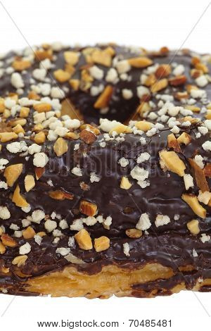 chocolate and almond croissant and doughnut