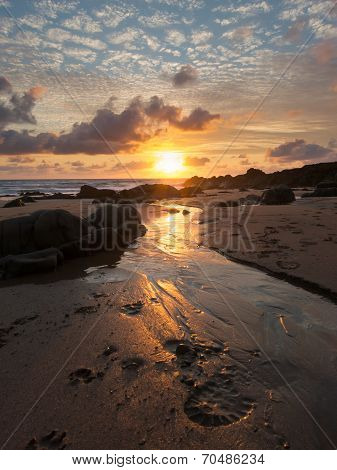 Sunset At Bude Cornwall