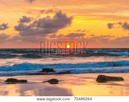 Sunset At Bude Cornwall