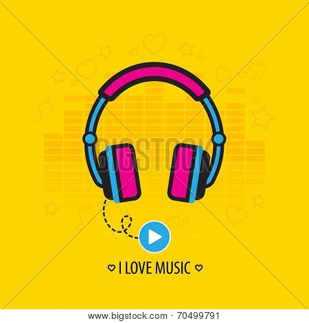 Flat headphones