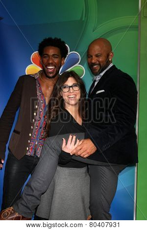 LOS ANGELES - DEC 16:  Brandon Smith, Rebecca Corry, Chris WIlliams at the NBCUniversal TCA Press Tour at the Huntington Langham Hotel on December 16, 2015 in Pasadena, CA