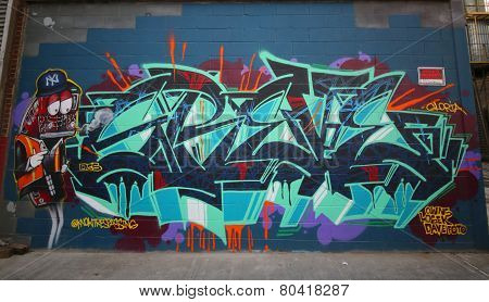 Mural art at East Williamsburg in Brooklyn