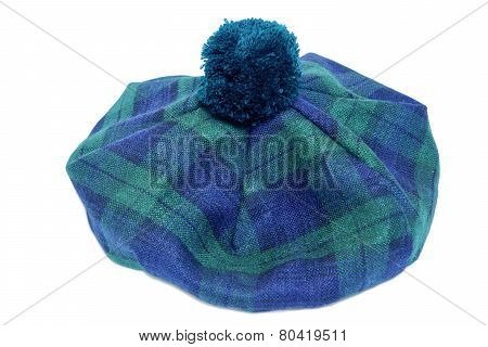 Traditional Scottish Green Tartan Bonnet.