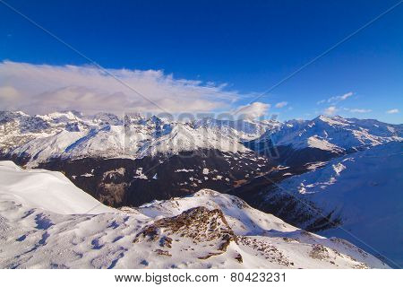 The beautiful landscape of the Alps
