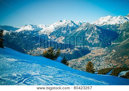 The beautiful landscape of the Alps