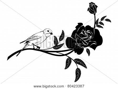 Valentinel Vignette With Bird