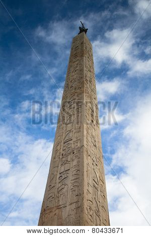 Egyptian Lateran Obelisk Under A Blue Sky