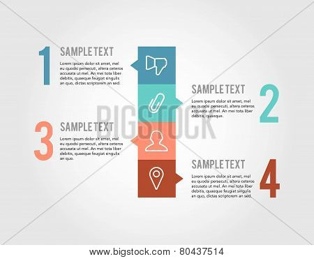 Steps Infographic Isolated On White Background