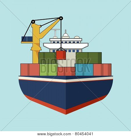 Cargo Ship with Containers
