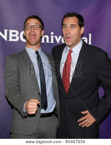 LOS ANGELES - JAN 15:  Sean Kleier, Andy Buckley at the NBCUniversal Cable TCA Winter 2015 at a The Langham Huntington Hotel on January 15, 2015 in Pasadena, CA