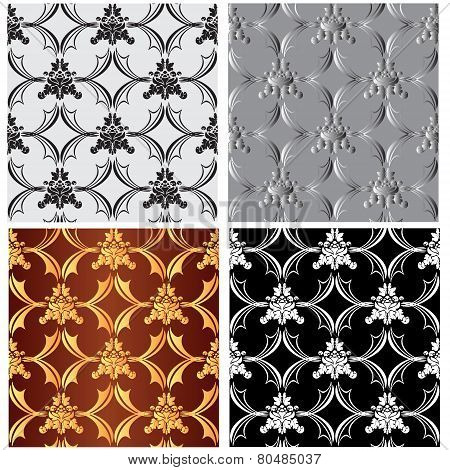 seamless textures-patterned fabric 1-vector illustration
