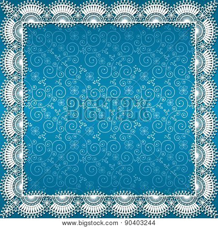 White Lace Frame With Shadow