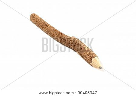 Wood pencil isolated on white background