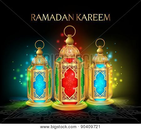 Beautiful Elegant Ramadan Kareem Lantern or Fanous