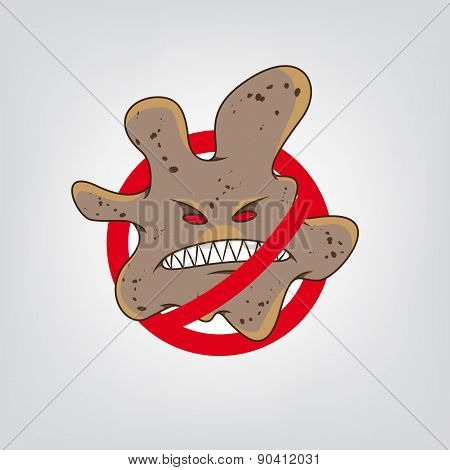 Stop virus vector illustration