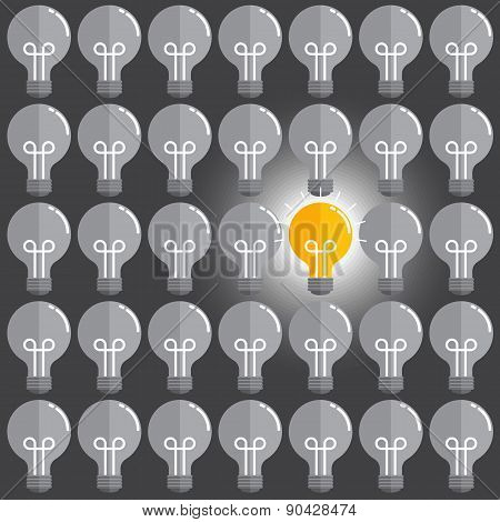 Yellow light bulb
