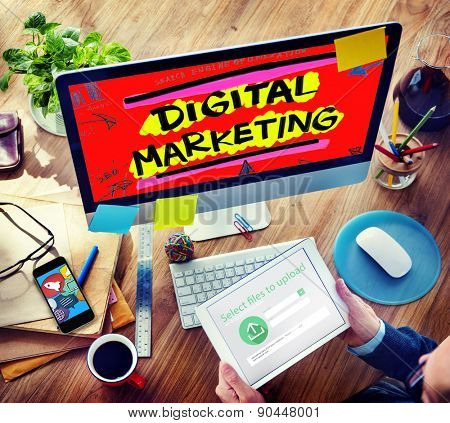 Digital Marketing Branding Strategy Online Media Concept