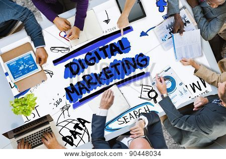 Digital Marketing Branding Strategy Online Media Concept